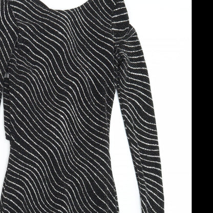 PRETTYLITTLETHING Womens Black   Fit & Flare  Size 6