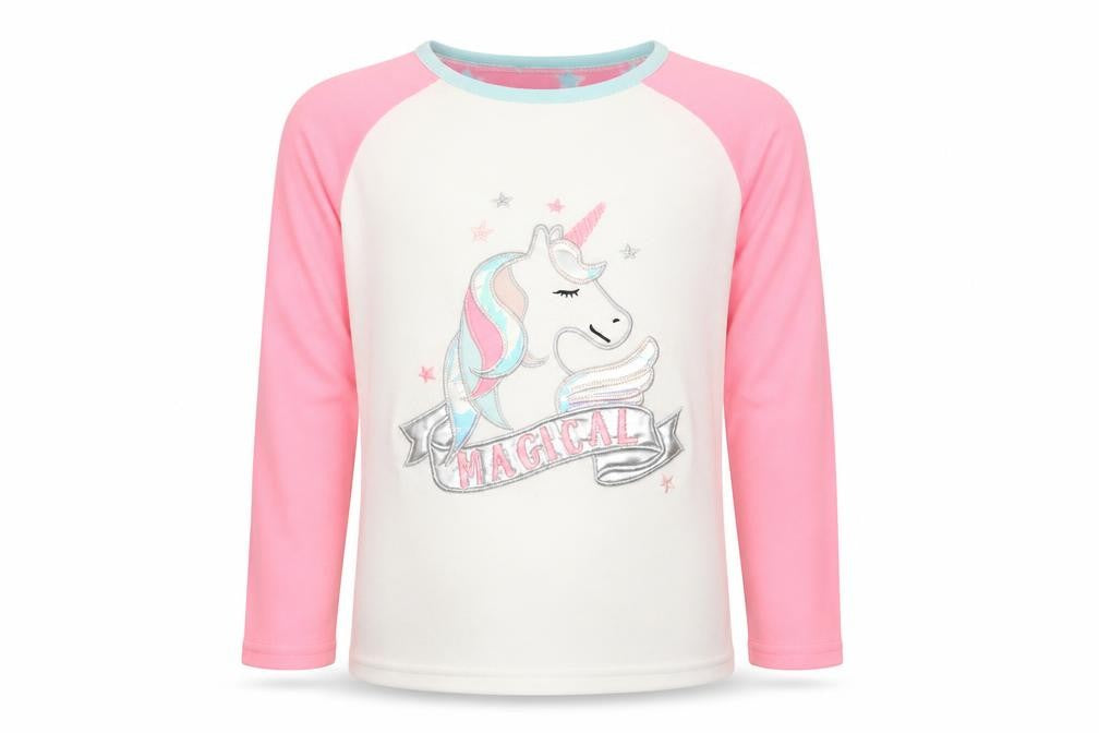 Front view of Primark girls’ white jumper, size 11-12, years - unicorn