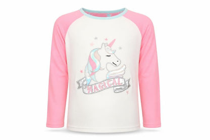 Front view of Primark girls’ white jumper, size 11-12, years - unicorn