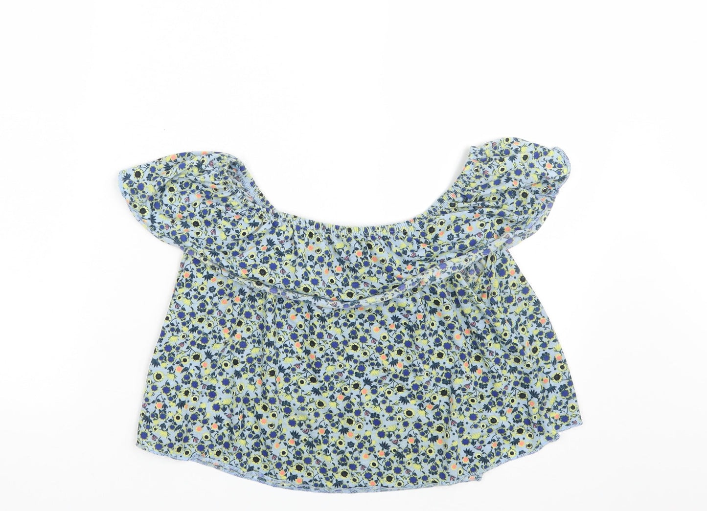 Womens UK Size 8 Topshop Blue Basic Blouse