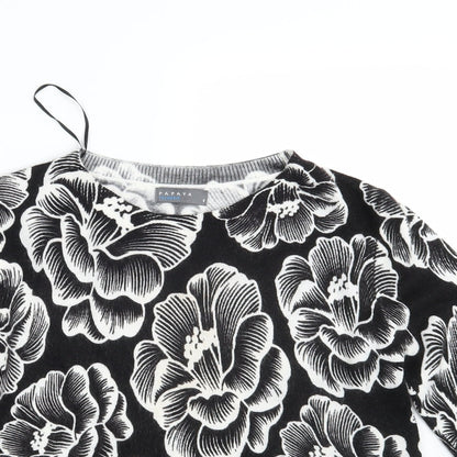 Womens UK Size 8 Papaya Black Pullover Jumper