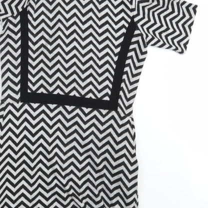 Pied A Terre Womens Black Argyle/Diamond  A-Line  Size 12