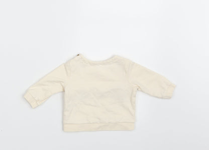 Back view of Tu girls’ ivory basic t-shirt size newborn