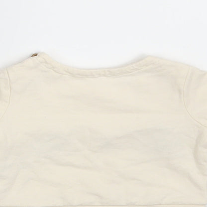 Brand and care label for Tu girls’ ivory basic t-shirt size newborn