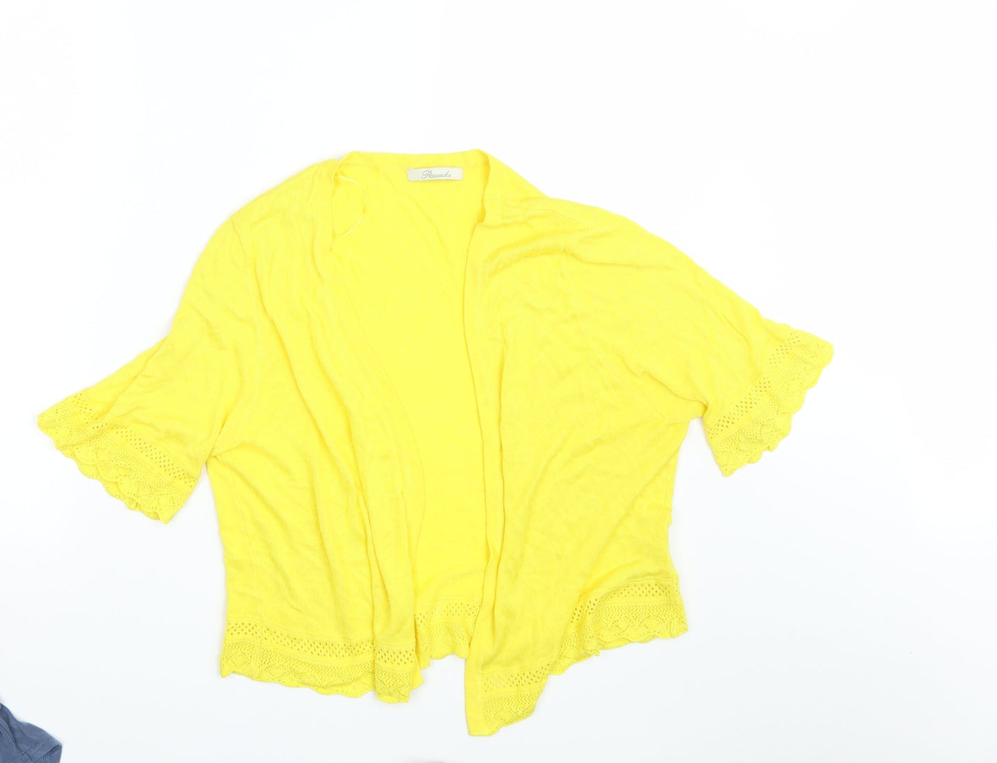 Womens UK Size 20 Peacocks Yellow Wrap Jumper