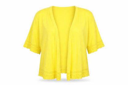 Womens UK Size 20 Peacocks Yellow Wrap Jumper