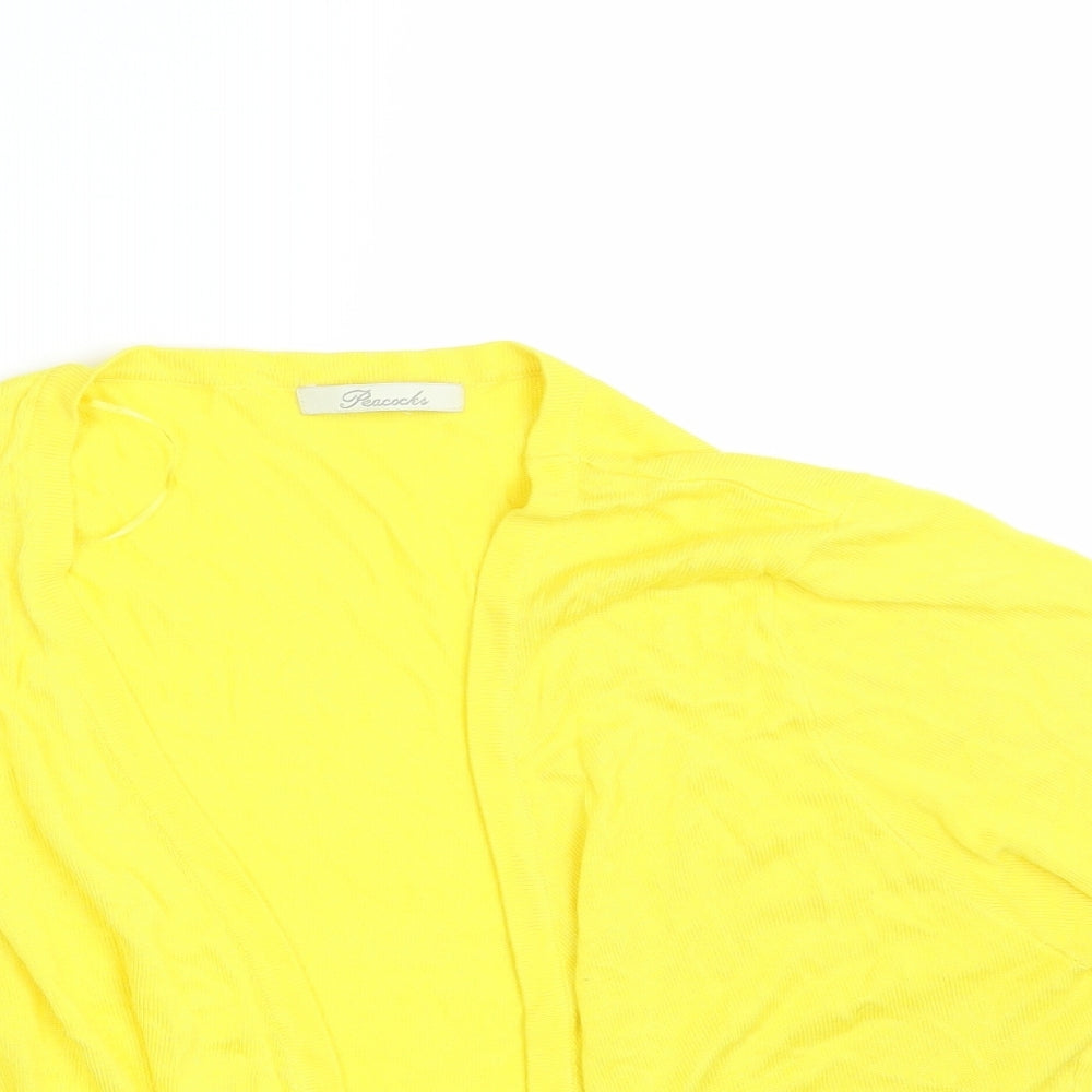 Womens UK Size 20 Peacocks Yellow Wrap Jumper