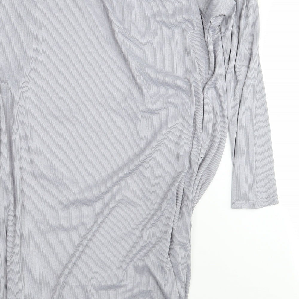 Boohoo Womens Grey   Wrap Dress  Size 42