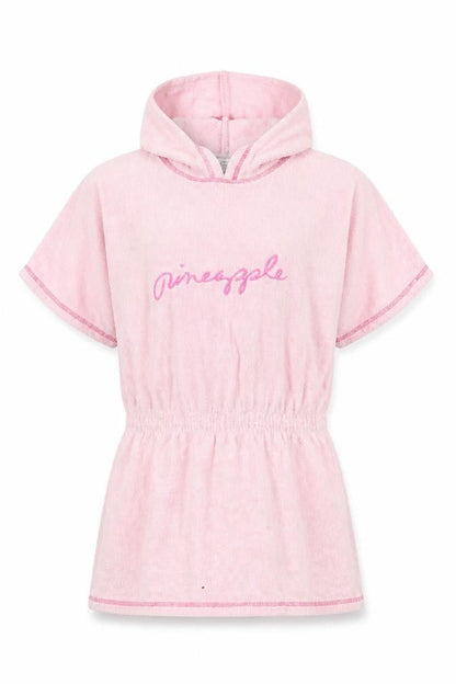 Front view of Pineapple girls’ pink jumper, size 9-10, years