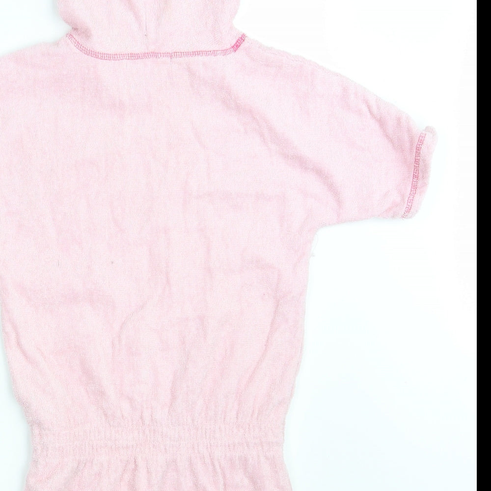 Brand and care label for Pineapple girls’ pink jumper, size 9-10, years