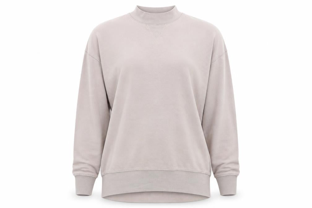 Front view of New Look women’s pink pullover sweatshirt, size UK 10