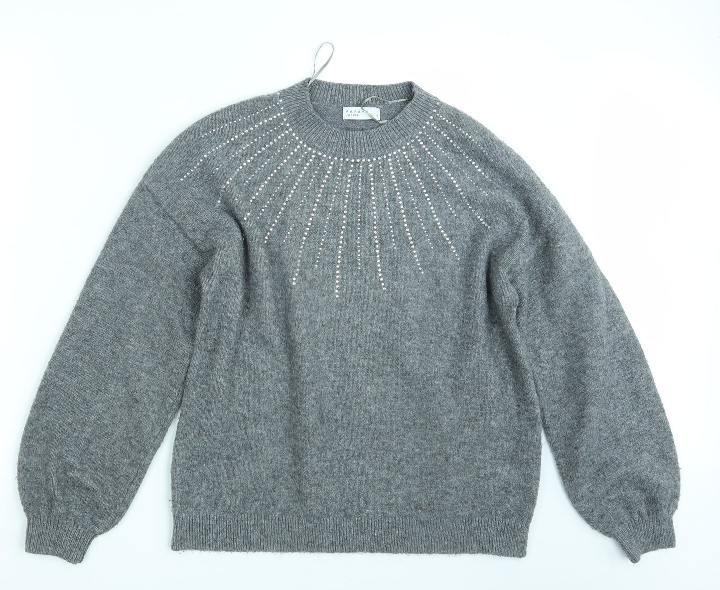 Womens UK Size M Papaya Grey Pullover Jumper