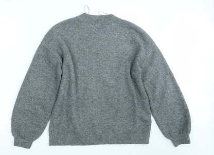 Womens UK Size M Papaya Grey Pullover Jumper