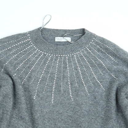 Womens UK Size M Papaya Grey Pullover Jumper