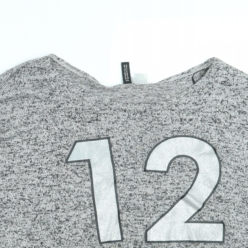 H&M Womens Grey   Pullover Sweatshirt Size M