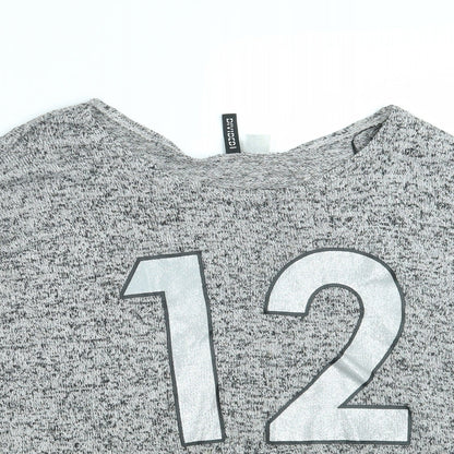 H&M Womens Grey   Pullover Sweatshirt Size M