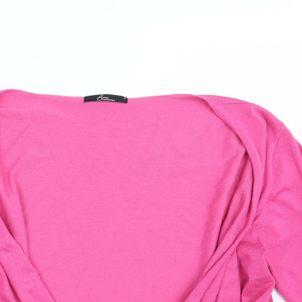 Womens UK Size M Bm Collection Pink Wrap Jumper