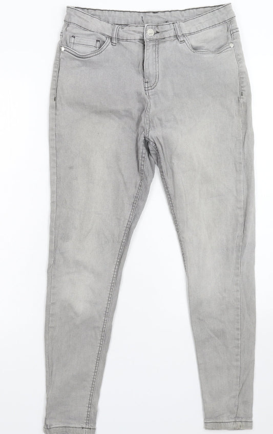 Womens UK Size 14 Preworn Extra-Slim Fit Skinny Grey Jeans