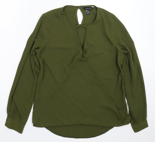 Womens UK Size 8 New Look Green Basic Blouse