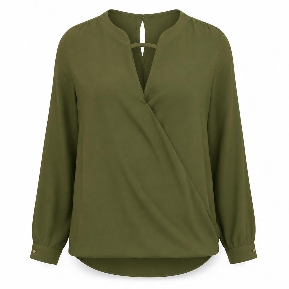 Womens UK Size 8 New Look Green Basic Blouse