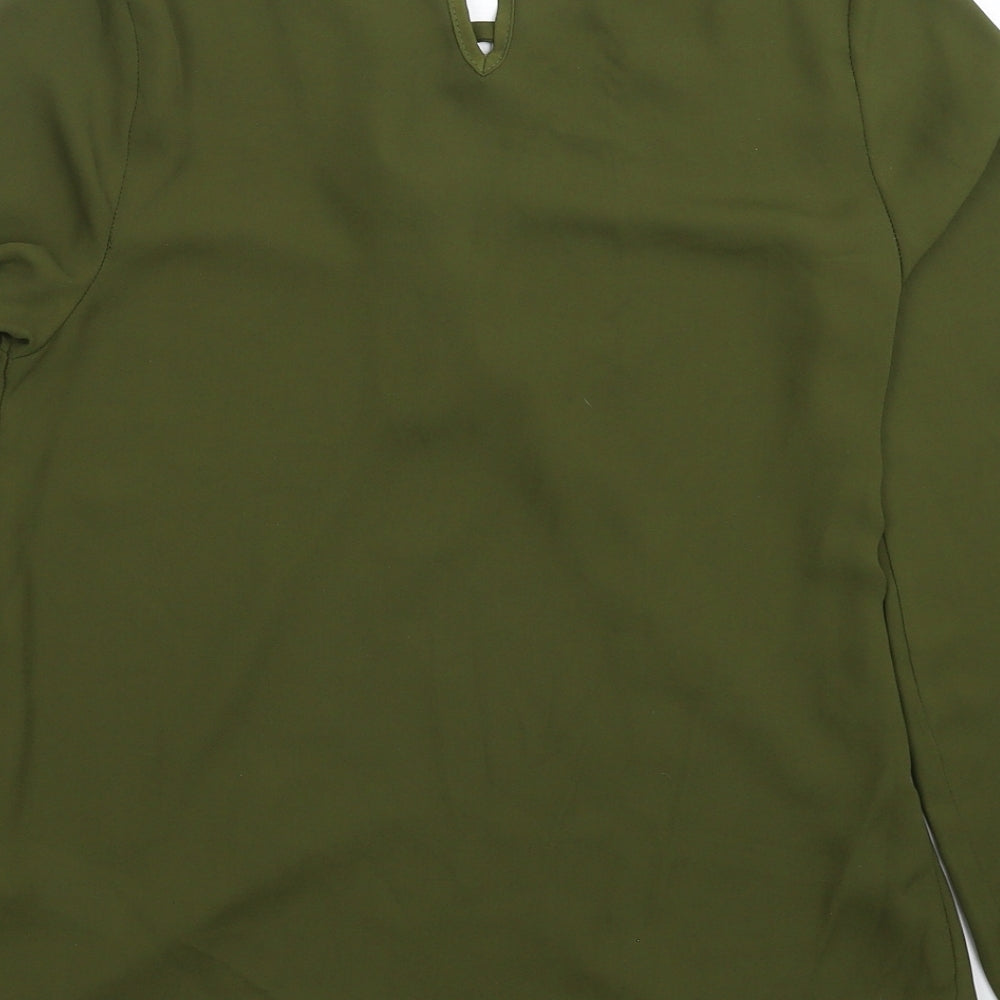 Womens UK Size 8 New Look Green Basic Blouse