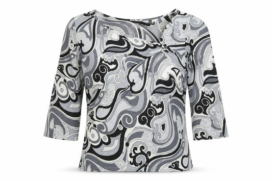 Front view of Roman women’s multicoloured satin basic blouse, size L