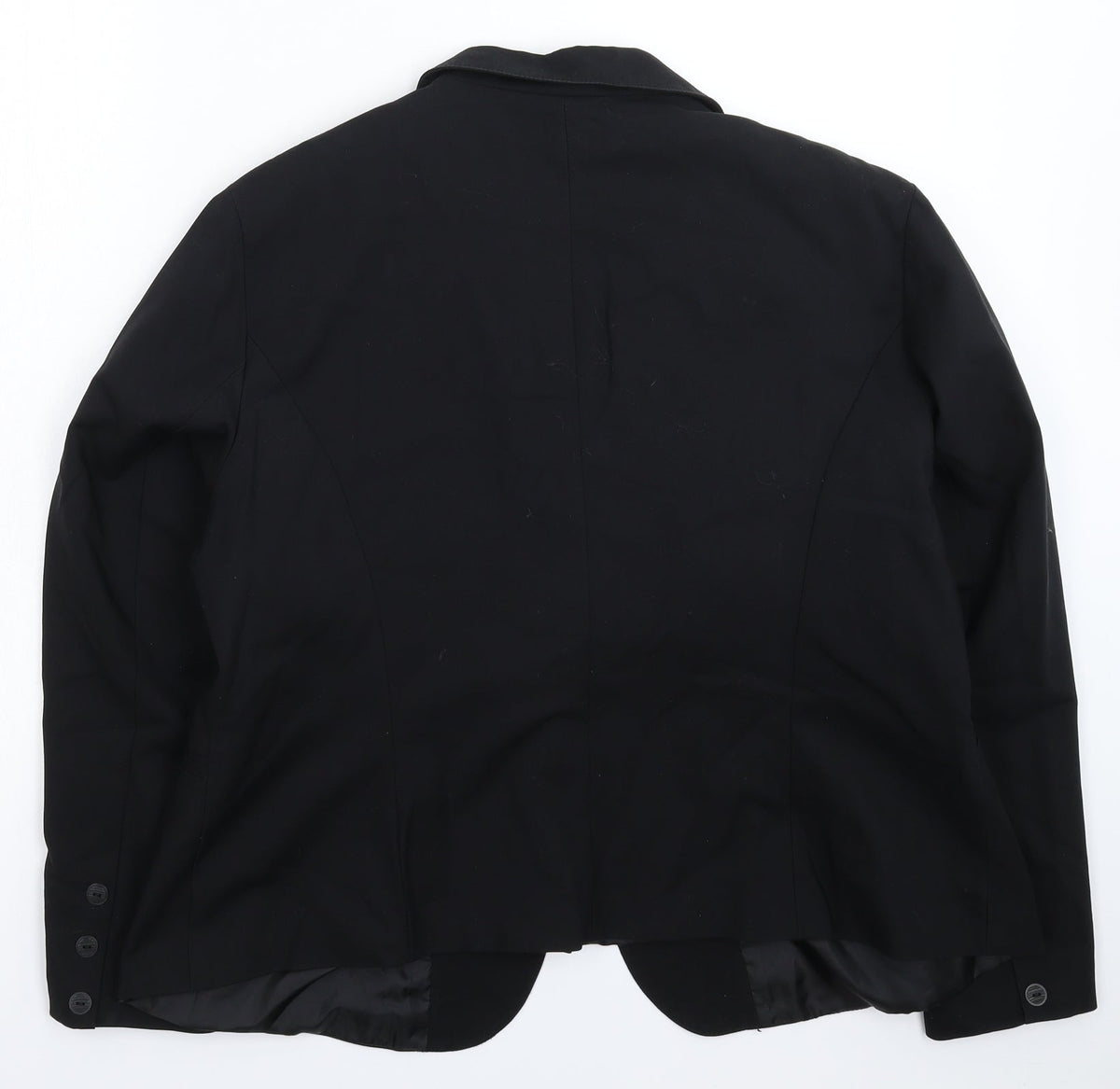 Back view of JOL Styl women’s black jacket suit jacket, size UK 16