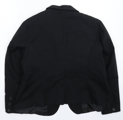 Back view of JOL Styl women’s black jacket suit jacket, size UK 16
