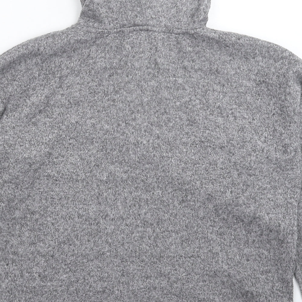 TU Womens Grey  Fleece Pullover Hoodie Size 10