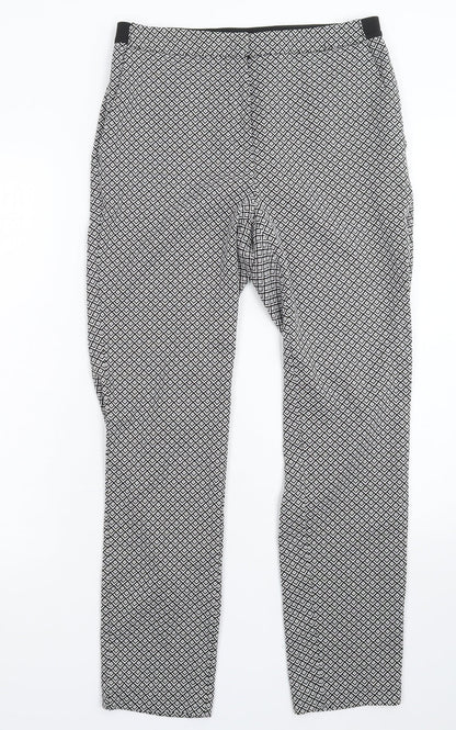 Nutmeg Womens Multicoloured Geometric  Trousers  Size 10 L25 in