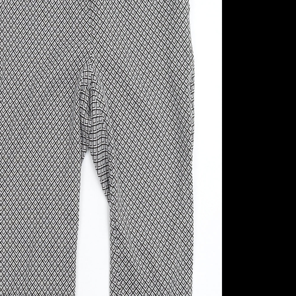 Nutmeg Womens Multicoloured Geometric  Trousers  Size 10 L25 in