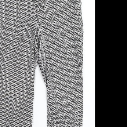 Nutmeg Womens Multicoloured Geometric  Trousers  Size 10 L25 in