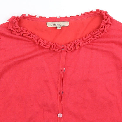 Womens UK Size M Inspire Pink Cardigan Jumper