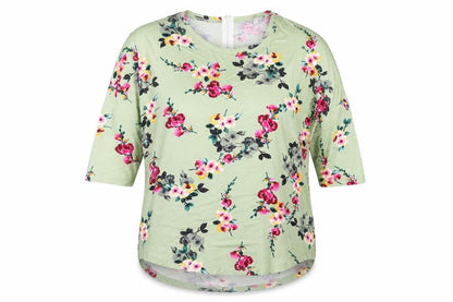 Womens UK Size 10 Peacocks Green Basic T-Shirt