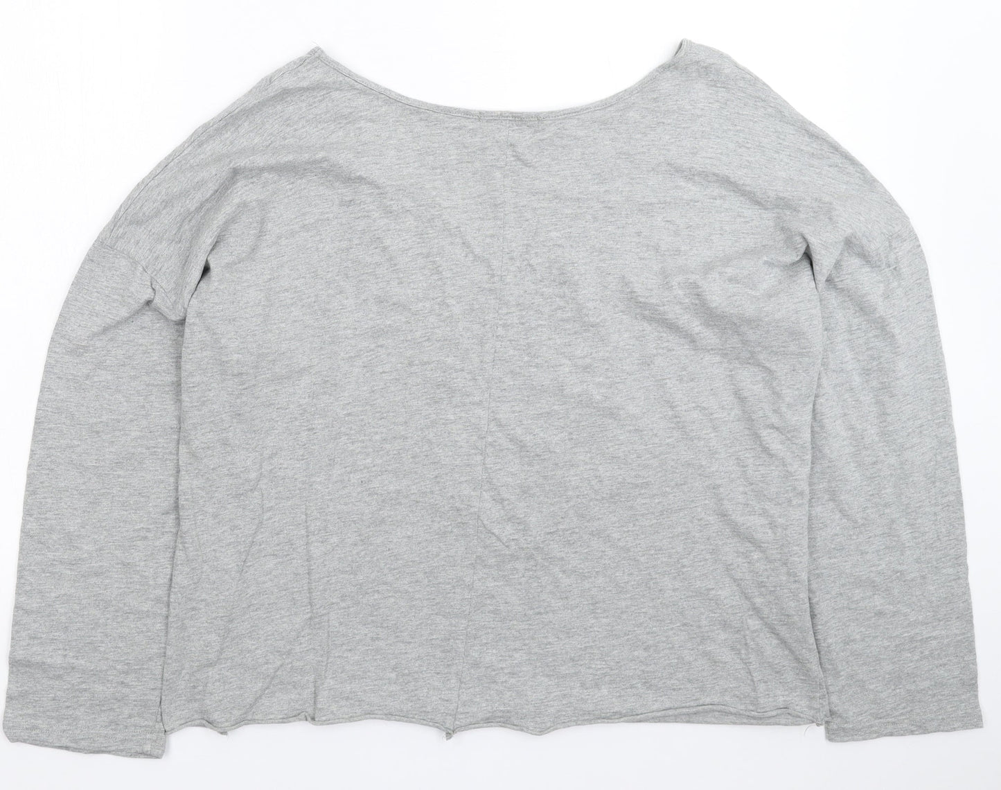 Womens UK Size L Sheilay Grey Basic T-Shirt