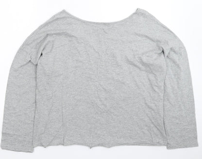 Womens UK Size L Sheilay Grey Basic T-Shirt