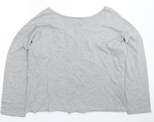 Womens UK Size L Sheilay Grey Basic T-Shirt