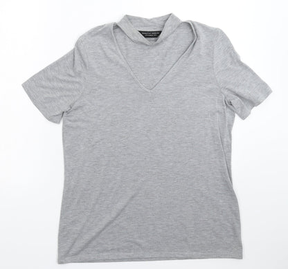 Womens UK Size 14 Dorothy Perkins Grey Basic T-Shirt