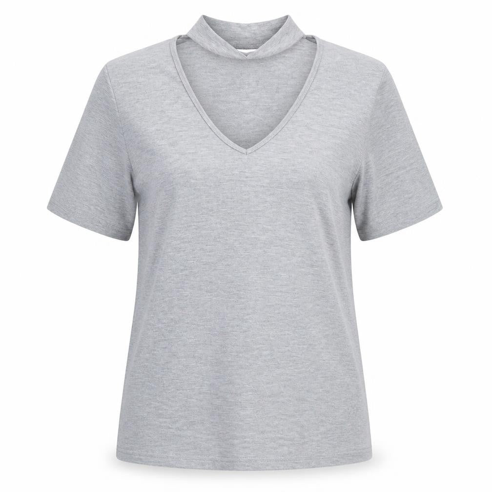 Womens UK Size 14 Dorothy Perkins Grey Basic T-Shirt