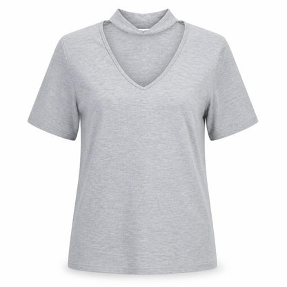 Womens UK Size 14 Dorothy Perkins Grey Basic T-Shirt
