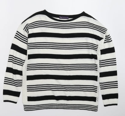 Marks and Spencer Womens Multicoloured Striped Knit Pullover Jumper Size 12