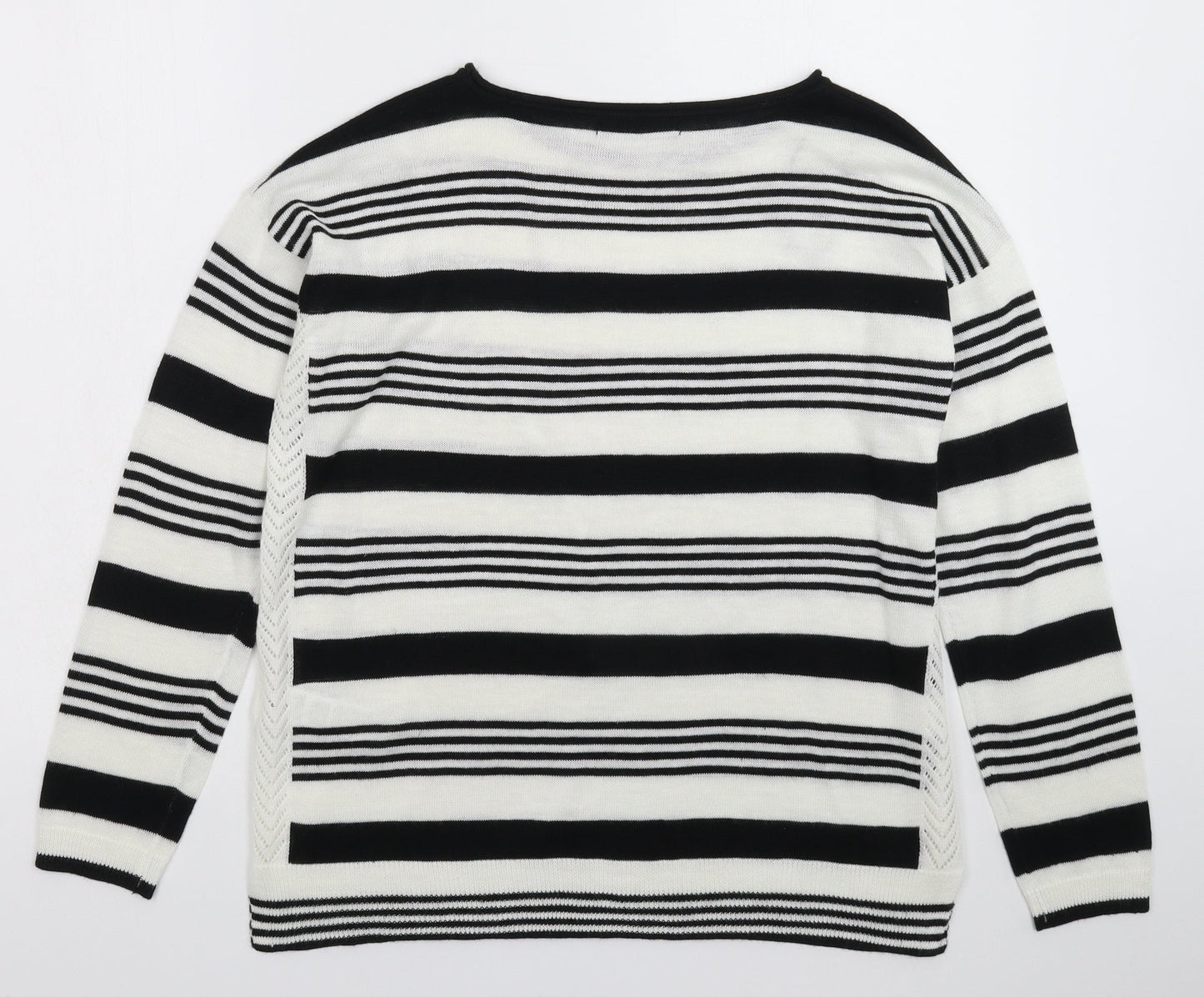 Marks and Spencer Womens Multicoloured Striped Knit Pullover Jumper Size 12