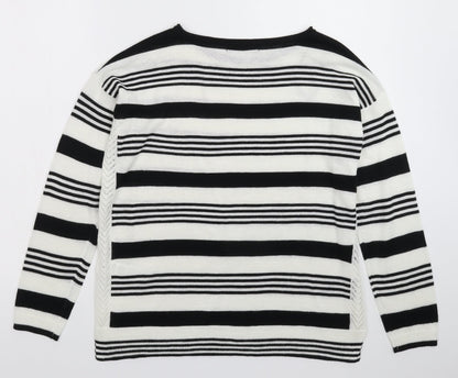 Marks and Spencer Womens Multicoloured Striped Knit Pullover Jumper Size 12