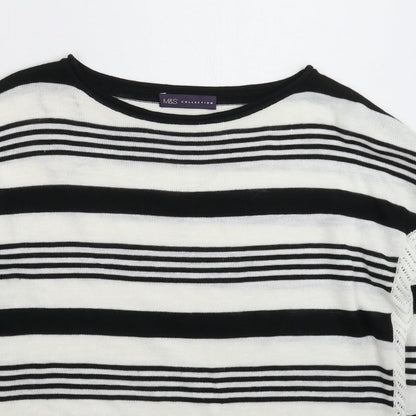 Marks and Spencer Womens Multicoloured Striped Knit Pullover Jumper Size 12