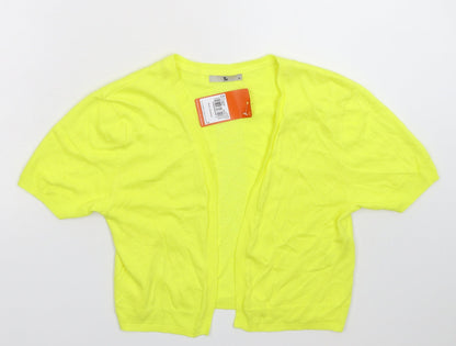 TU Womens Yellow  Knit Cardigan Jumper Size 12