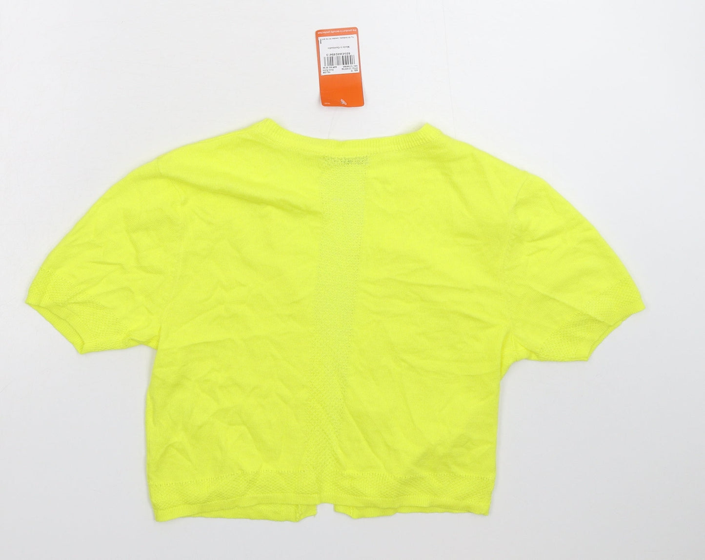 TU Womens Yellow  Knit Cardigan Jumper Size 12