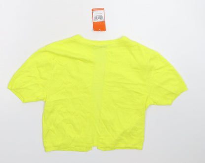 TU Womens Yellow  Knit Cardigan Jumper Size 12