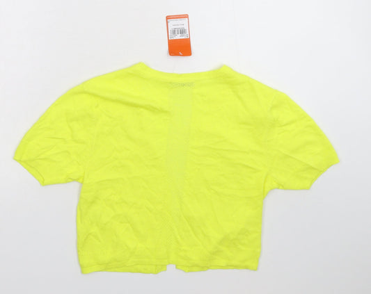 TU Womens Yellow  Knit Cardigan Jumper Size 12