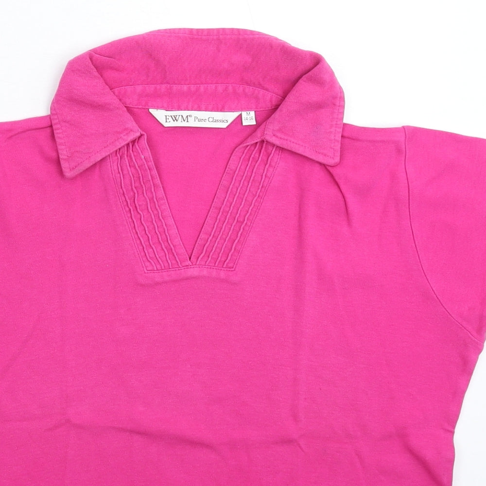 EWM Womens Pink   Basic Polo Size 16