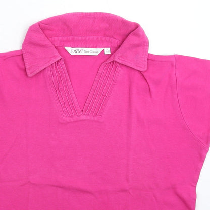 EWM Womens Pink   Basic Polo Size 16